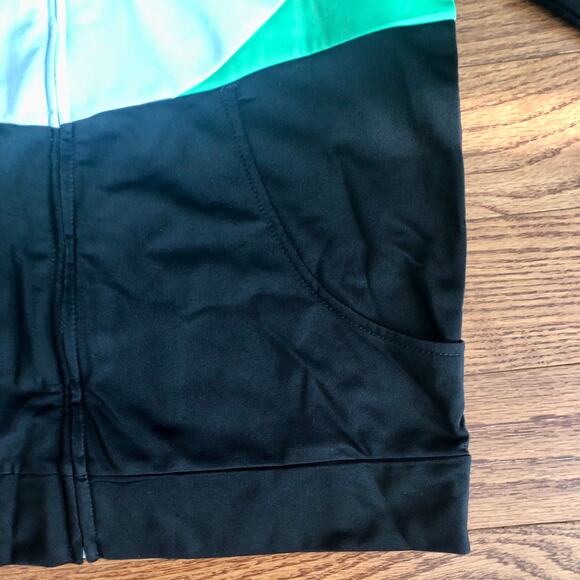 ADIDAS Track Stripes Black Green Blue Color block Jacket Girl’s Size XL (16) - Picture 5 of 10